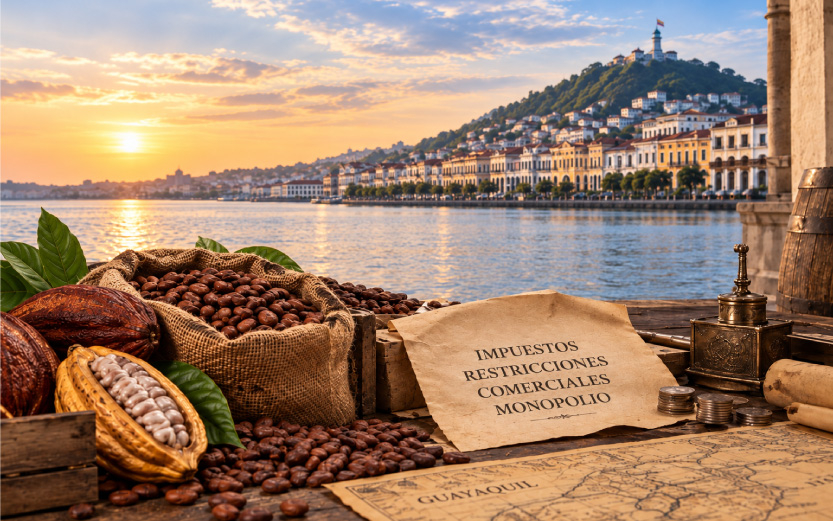 Lee más sobre el artículo CACAO, COMERCIO E INDEPENDENCIA: LA DIMENSIÓN ECONÓMICA DEL 9 DE OCTUBRE DE 1820